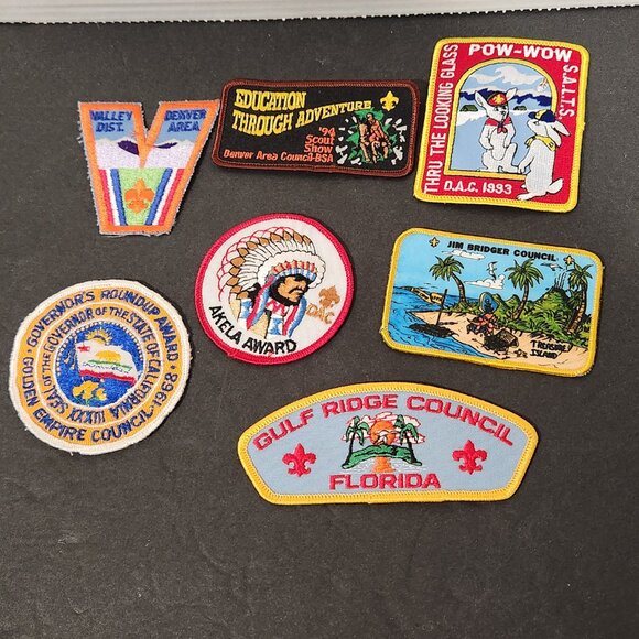 Vintage Boy Scouts of American Embroidered Patches Lot of 7 BSA Sew-on - Picture 1 of 9